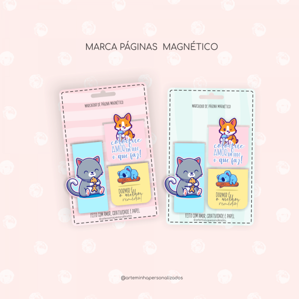 Marca Páginas Magnético Bichinhos